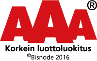 AAA Korkein luottoluokitus, Bisnode 2016